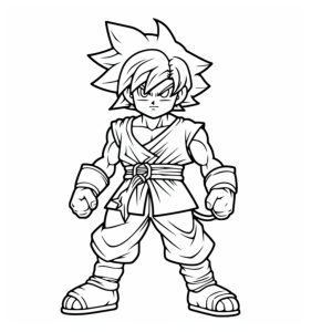 Dibujo de Goku indetenible Dragon Ball para colorear