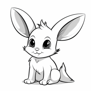 Dibujo de conejo grande para colorear