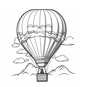 Dibujo de globo aerostático para colorear