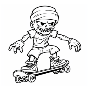 Dibujo de skater divertido para colorear