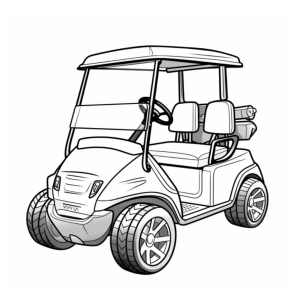 Dibujo de carrito de golf para colorear