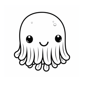 Dibujo de pulpo sonriente para colorear