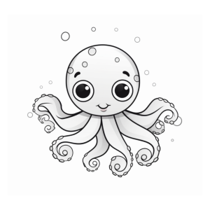 Dibujo de pulpo divertido para colorear