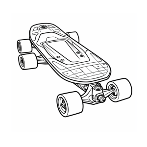 Dibujo de tabla de skate para colorear