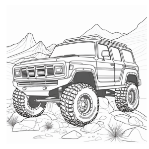 Dibujo de vehículo 4x4 para colorear