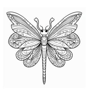 Dibujo de mariposa detallada para colorear