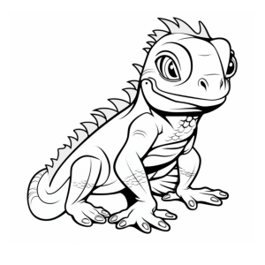 Dibujo de iguana para colorear