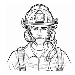 Dibujo de bombero para colorear