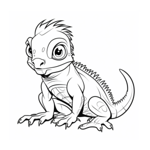 Dibujo de superhéroe lagarto para colorear