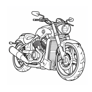 Dibujo de motocicleta moderna para colorear