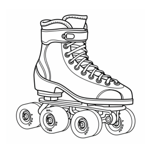 Dibujo de patines de ruedas para colorear