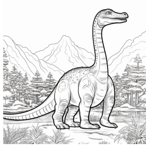 Dibujo de dinosaurio brontosaurio para colorear