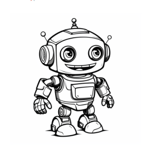 Dibujo de robot amigable para colorear