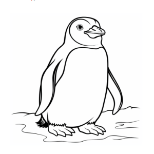 Dibujo de pingüino para colorear