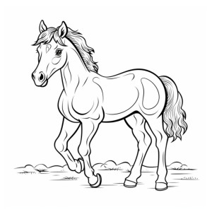 Dibujo de caballo galopando para colorear