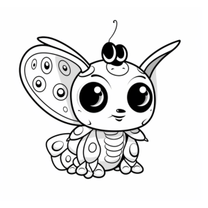 Dibujo de mariposa adorable para colorear