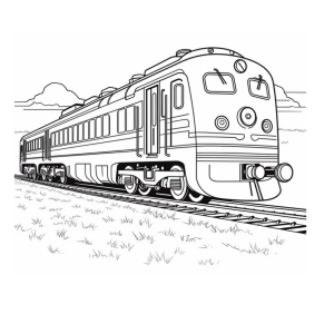 Dibujo de tren clásico para colorear