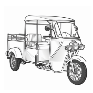 Dibujo de tuk-tuk