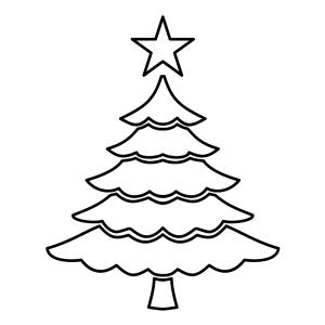 Árbol de navidad con estrella: dibujo ideal para celebrar la navidad