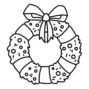 Hermosa corona navideña decorada lista para personalizar