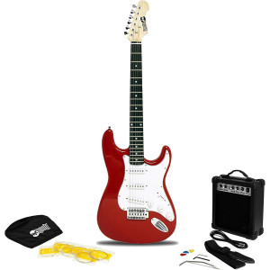 Kit de guitarra eléctrica de tamaño completo con amplificador de 10 vatios