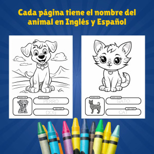 50 dibujos para colorear con Realidad Aumentada / Libro en formato digital para colorear animales / PDF / Imprimible