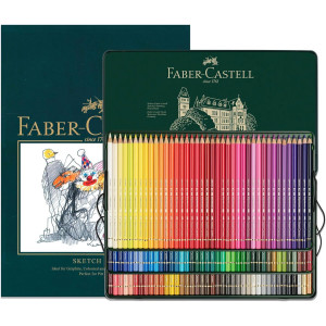 3 Bloc de dibujo A4 y lata de 120 lápices de colores policromados para artistas, juego de arte para libros de colorear para ad