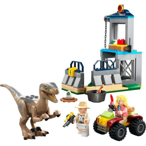 LEGO 76957 Jurassic Park Escapada del Velociraptor, Juguete de Construcción para Niños y Niñas a Partir de 4 años, Set con Fig