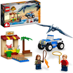 LEGO 76943 Jurassic World Caza del Pteranodon, Dinosaurios de Juguete, Figuras de Dino y Minifiguras de Maisie y Owen Grady, C