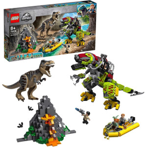 LEGO Jurassic World - T. Rex vs. Dinosaurio Robótico Juguete de construcción para Recrear Aventuras con los Dinosaurios de Jur