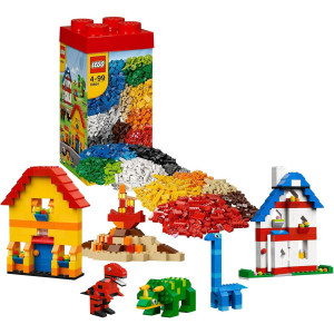 Lego Año 2013 Bucket Series - Torre creativa LEGO con caja de almacenamiento reutilizable, elementos temáticos de granja y din