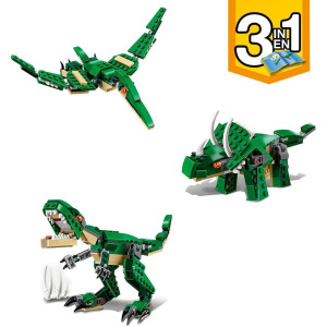 LEGO Grandes dinosaurios, Set de Construcción, T-Rex, Pterodáctilo y Triceratops, Animales de Juguete para niños