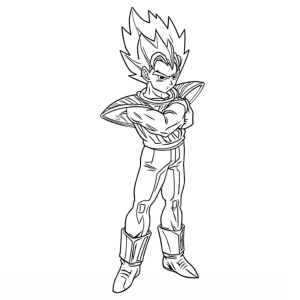 Vegeta para colorear e imprimir